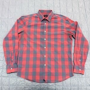 UNTUCKit Red and Gray Plaid Men's Shirt